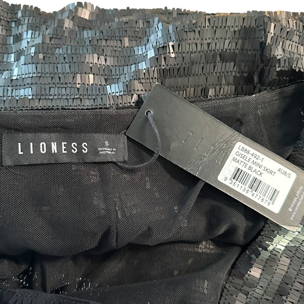 Lioness Crossroads Women's Matte Black Sequin Giselle Mini Skirt, Size S, NWT - Picture 4 of 7